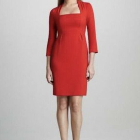 kate spade Dresses & Skirts - Kate Spade Red Dress Sheila Square Neck Dress